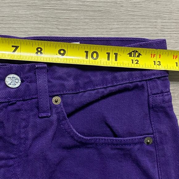 90s Calvin Klein Straight Leg Purple Jeans Size 5 Small - Picture 5 of 9